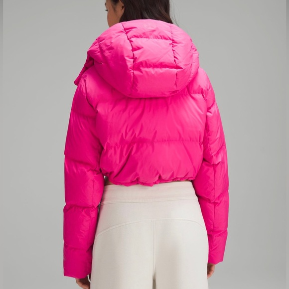 Lululemon NWT Sonic Pink,Wunder Puff Super Cropped Down Jacket,Size-10 - Picture 13 of 16